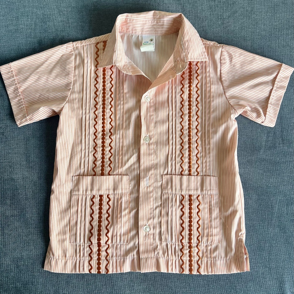 Six Honeybees Guayabera - Longhorn Orange